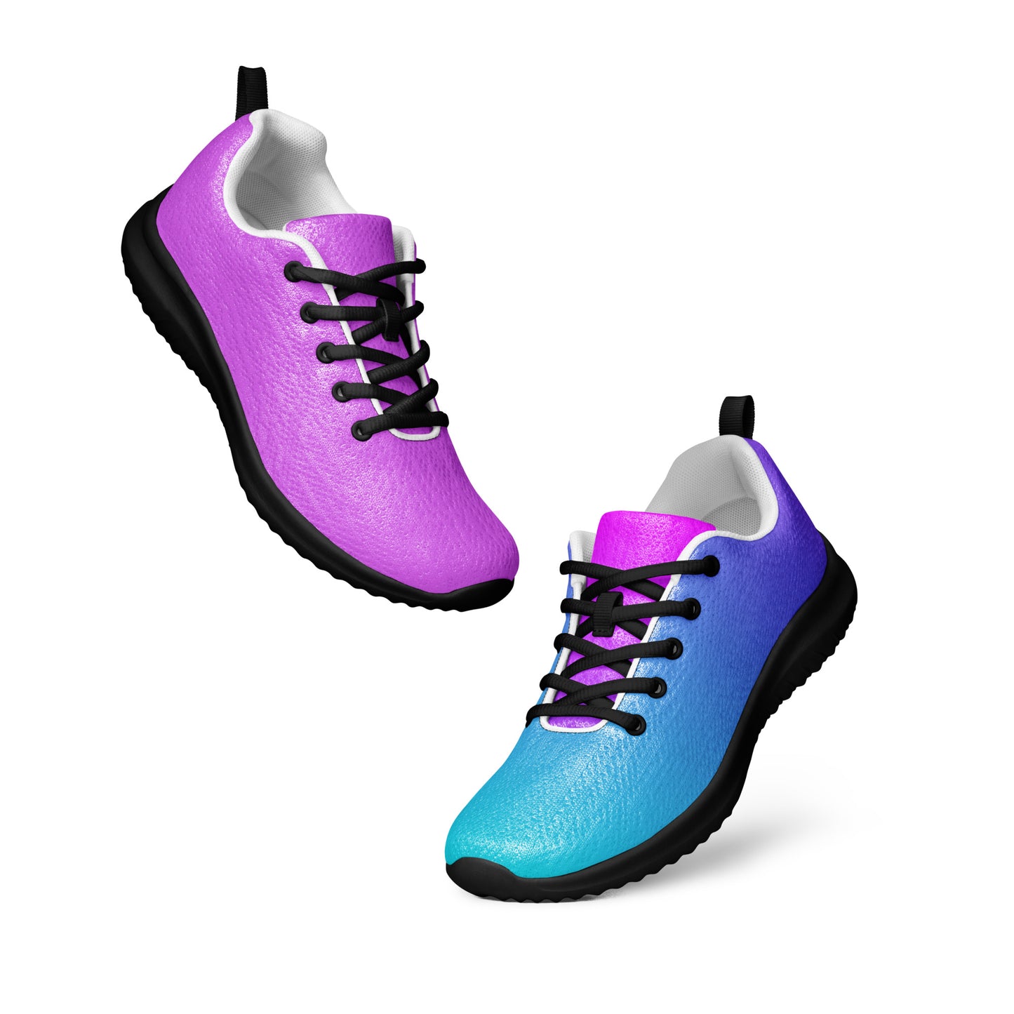 MINE- The Movement colorful running shoes for women in purple and blue with black soles and laces