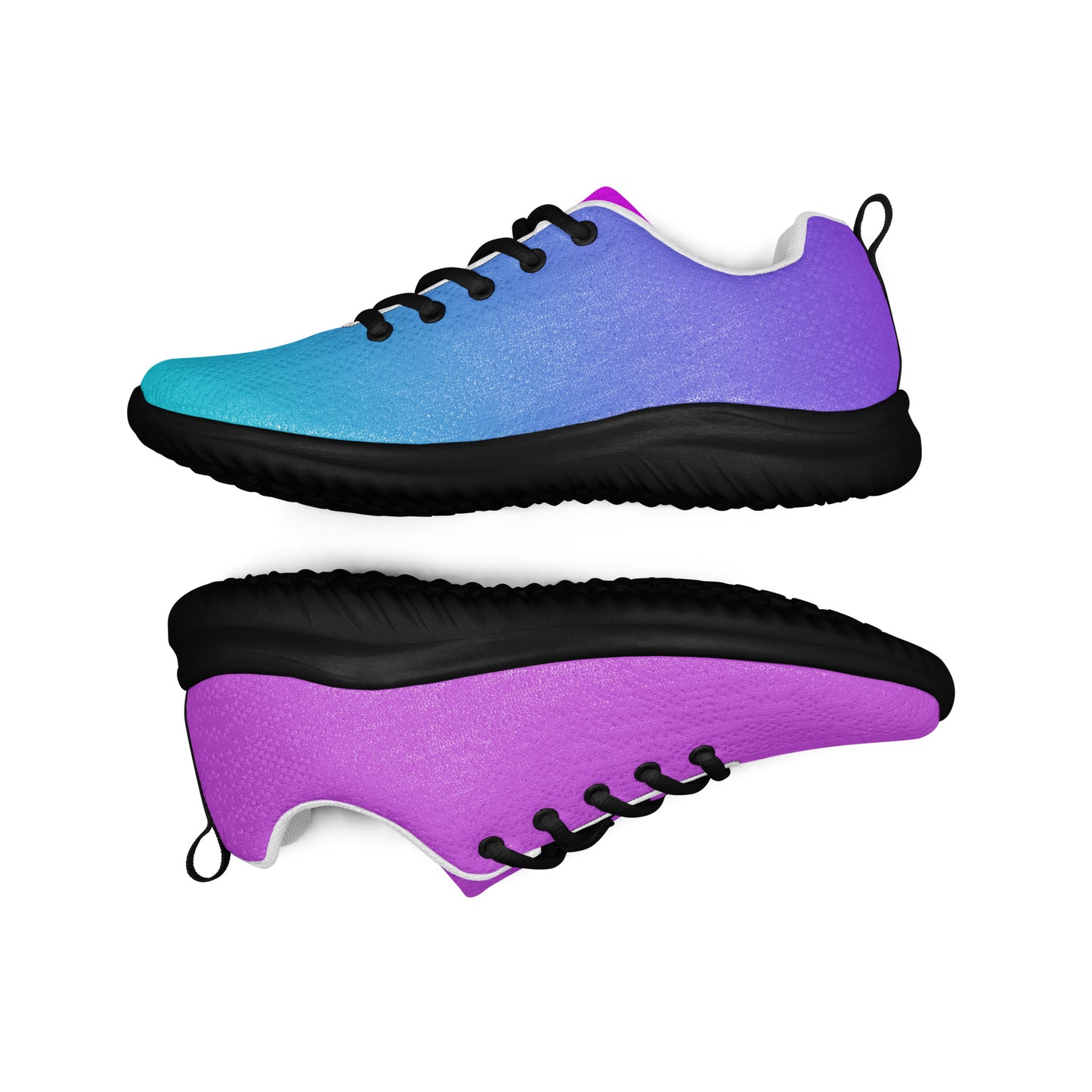 MINE The Movement colorful running shoes for women in blue and purple gradient with black soles