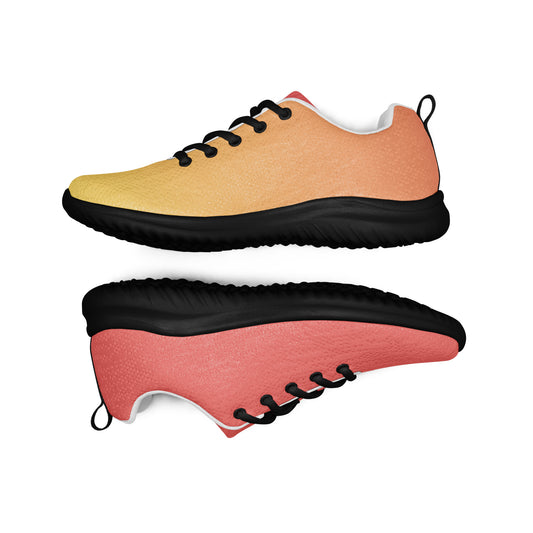 MINE- The Movement colorful fitness shoes for women in gradient yellow to coral with black sole and laces