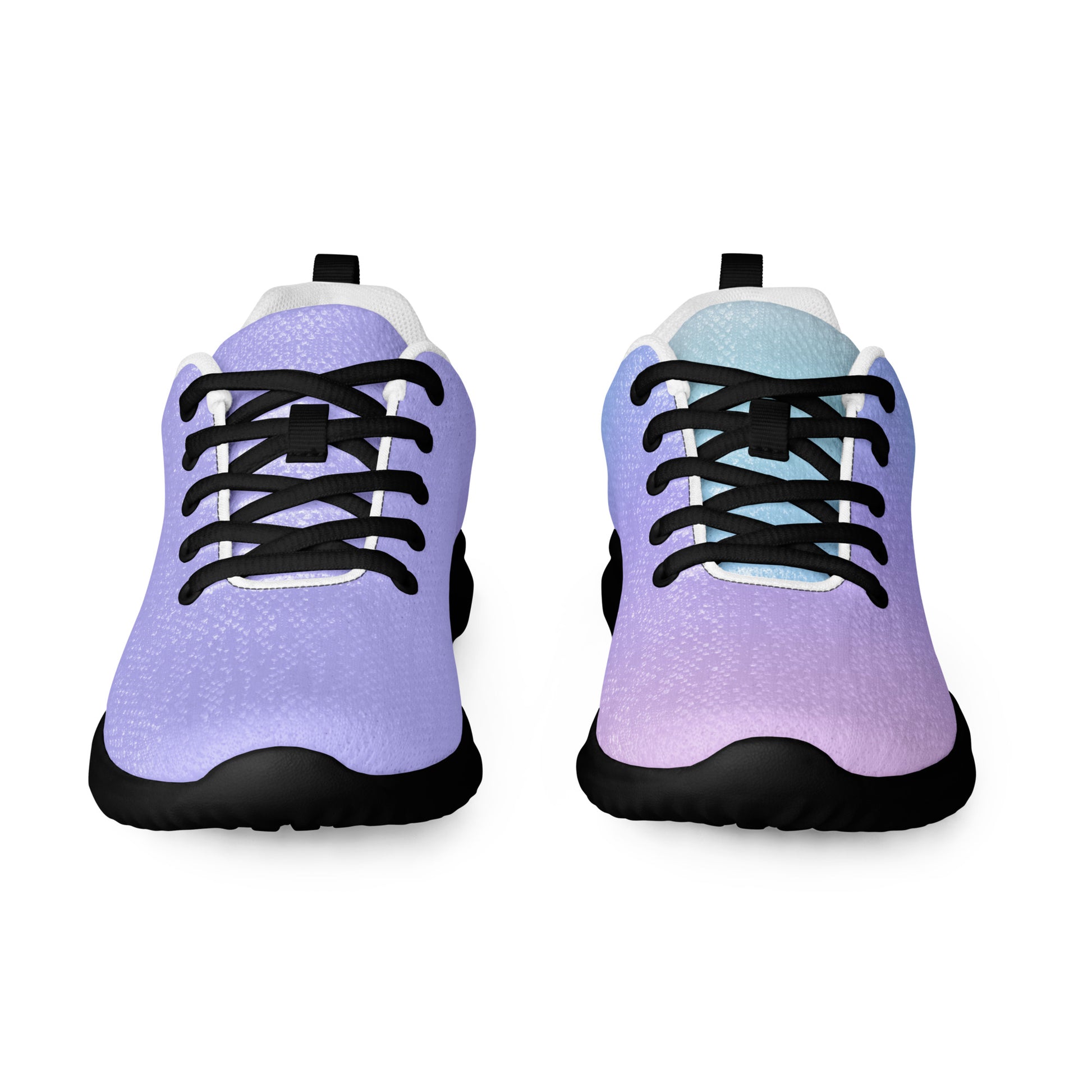 Colorful workout shoes women with purple and blue gradient design and black laces by MINE The Movement