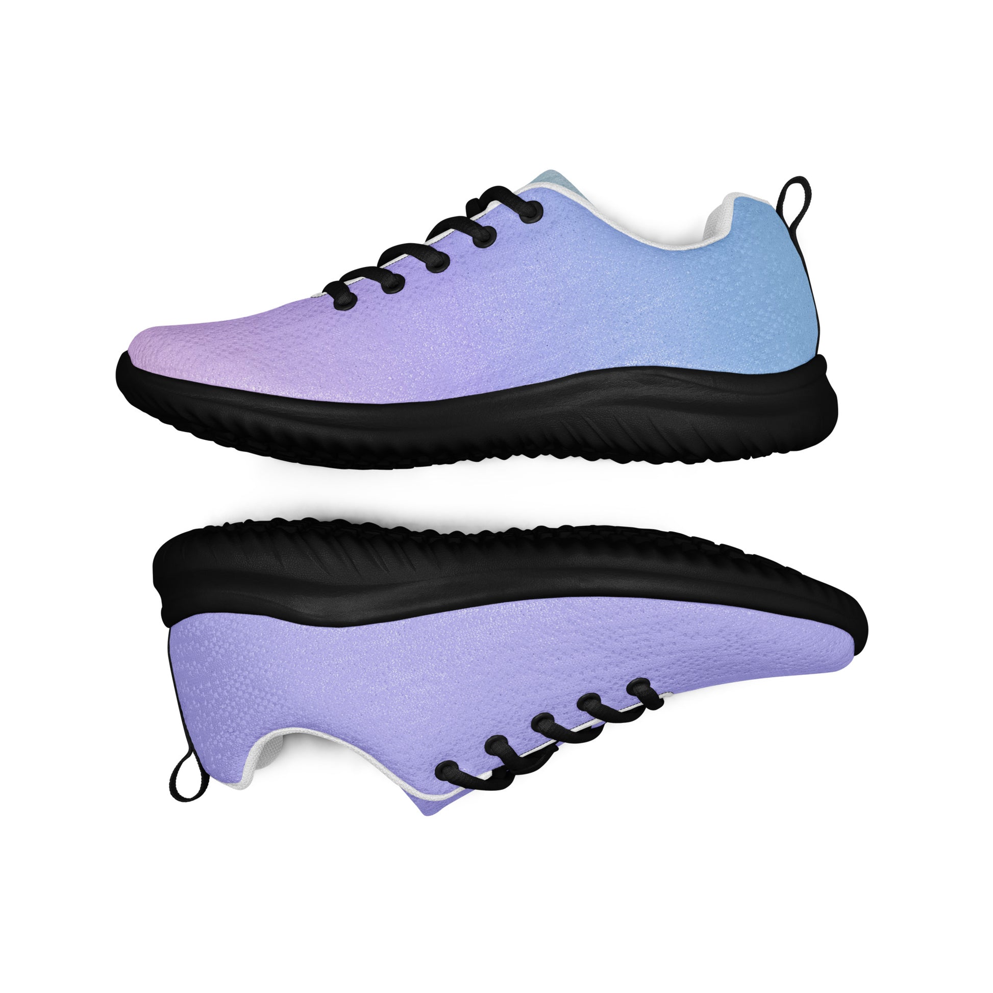 MINE- The Movement colorful workout shoes women in gradient purple and blue with black soles and laces