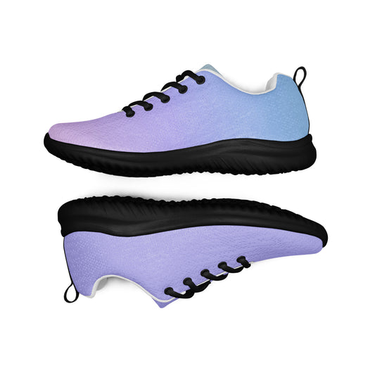 MINE- The Movement colorful workout shoes women in gradient purple and blue with black soles and laces