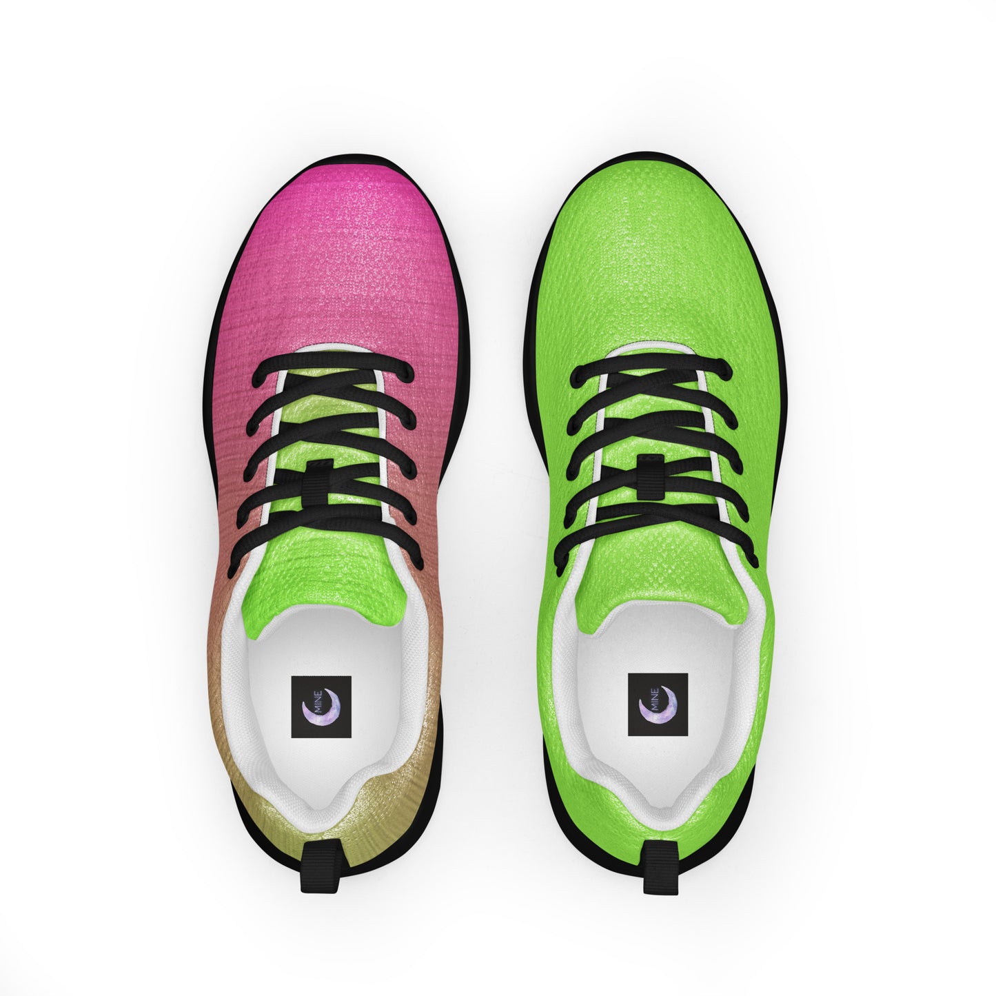 MINE- The Movement statement athletic footwear for women with mismatched pink and green design