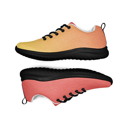 MINE The Movement colorful fitness shoes in gradient yellow to coral with black soles and laces